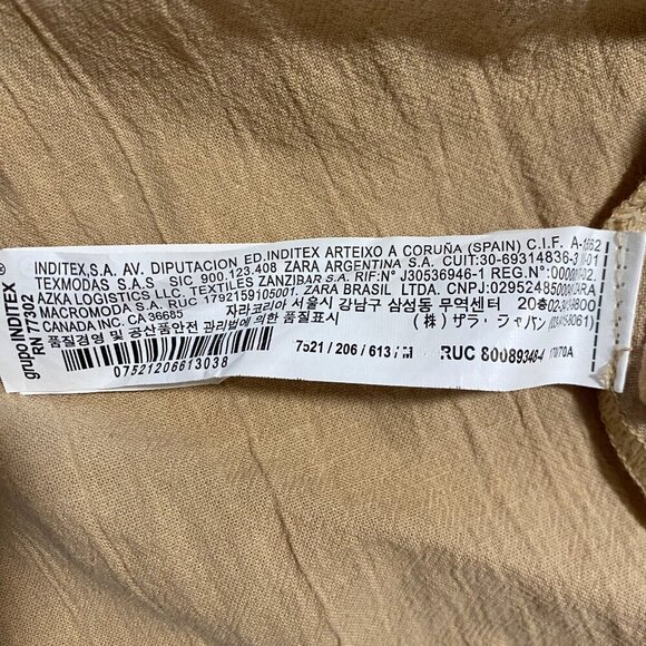 NWT Zara Tan Brown Lace Wrap MIni Skirt Coverup Size Medium - Picture 4 of 5